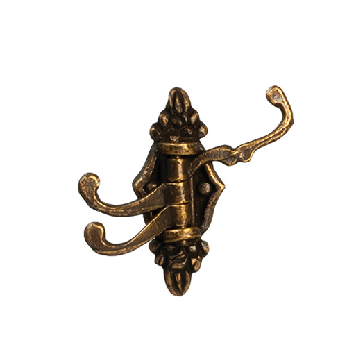 Triple Coat Hook, Antique Brass